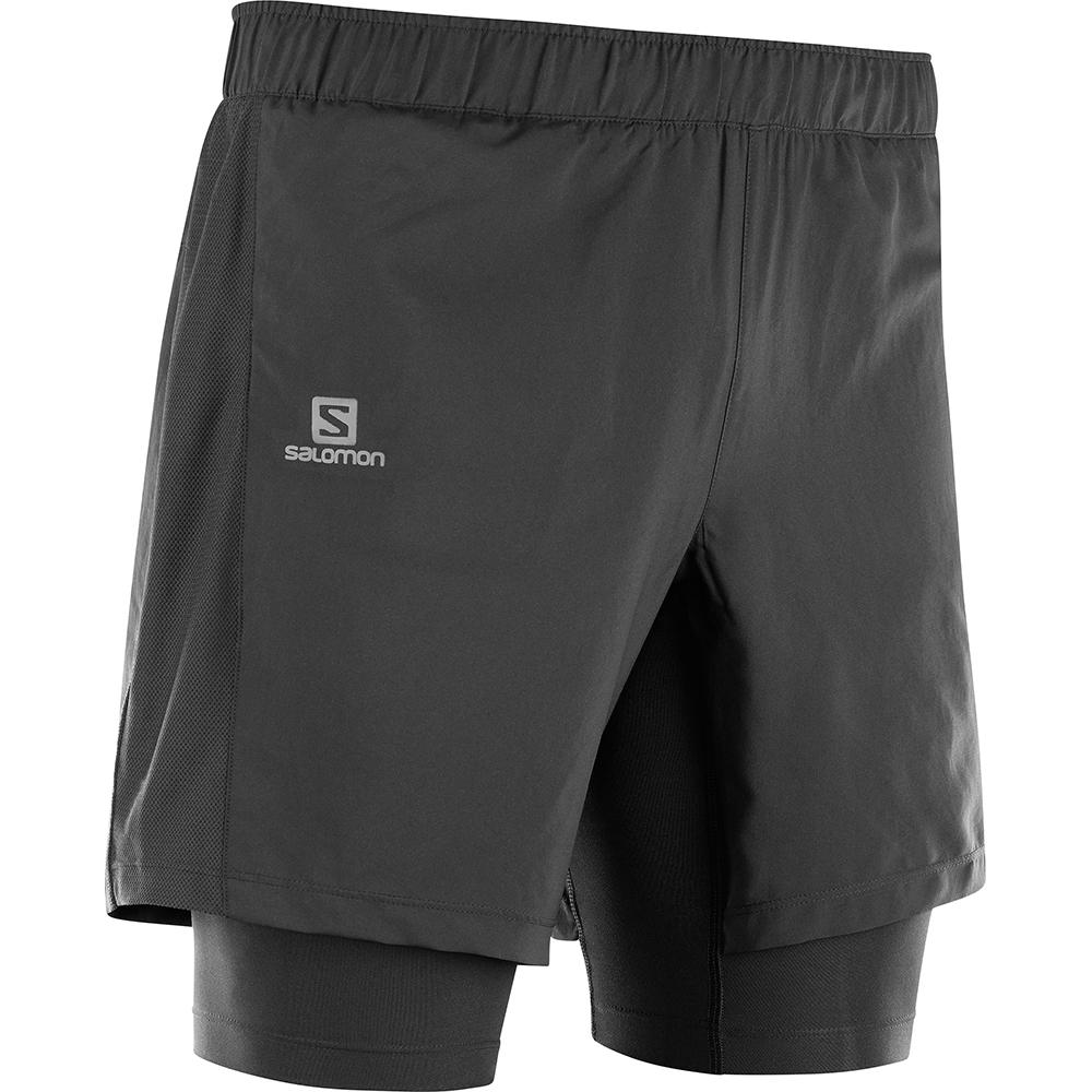 Shorts Salomon Homme Noir - Salomon AGILE TWINSKIN M - France (6294-BHGXC)